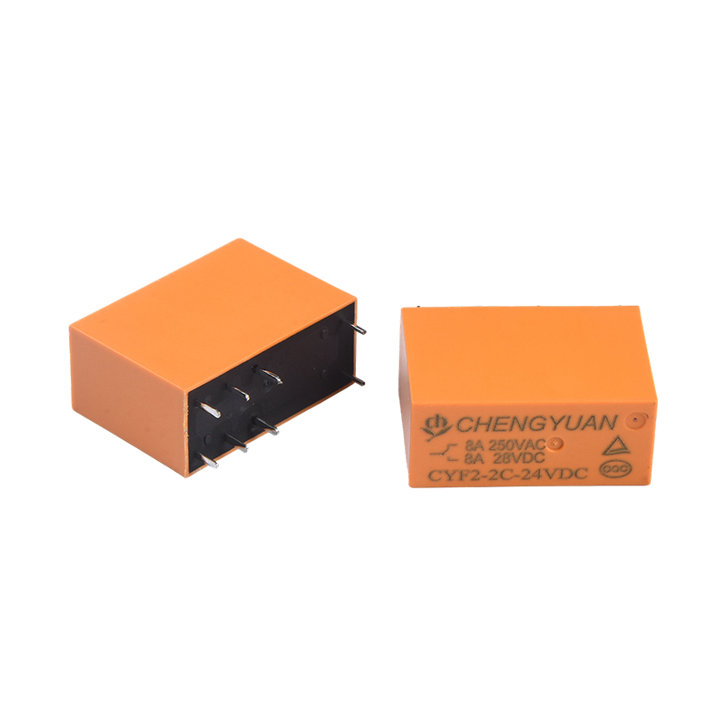 CYF2 リレー、DPDT リレー、JQX-14F、5A 250VAC リレー、8A リレー、8PIN PCB 0.54W リレー。14F パワーリレー